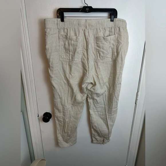 Old Navy High Waisted striped drawstring cropped pants size XL #1411 - Picture 3 of 6